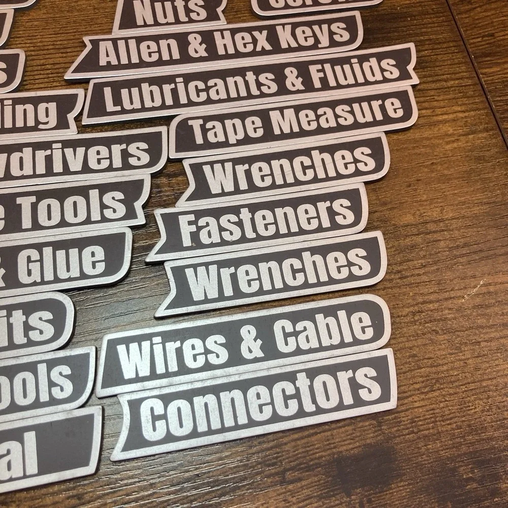 Tool Box Organization Magnetic Labels Chest‎ Organizer 26 Count